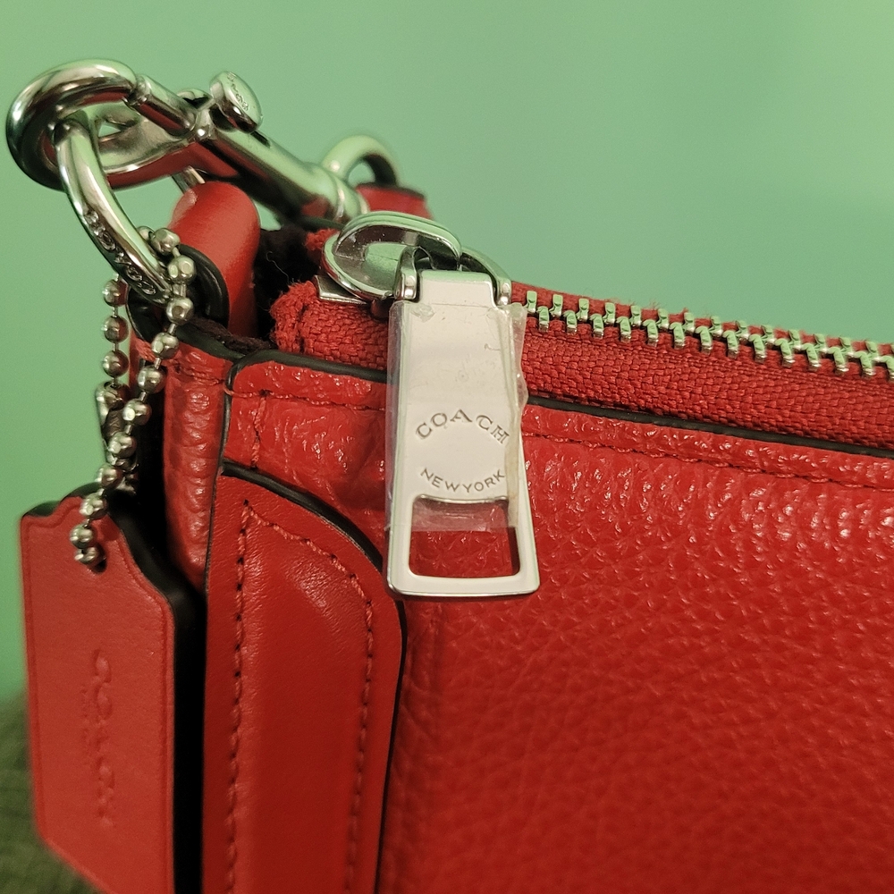 Coach Red Leather Shoulder Bag - Picture 5 of 6